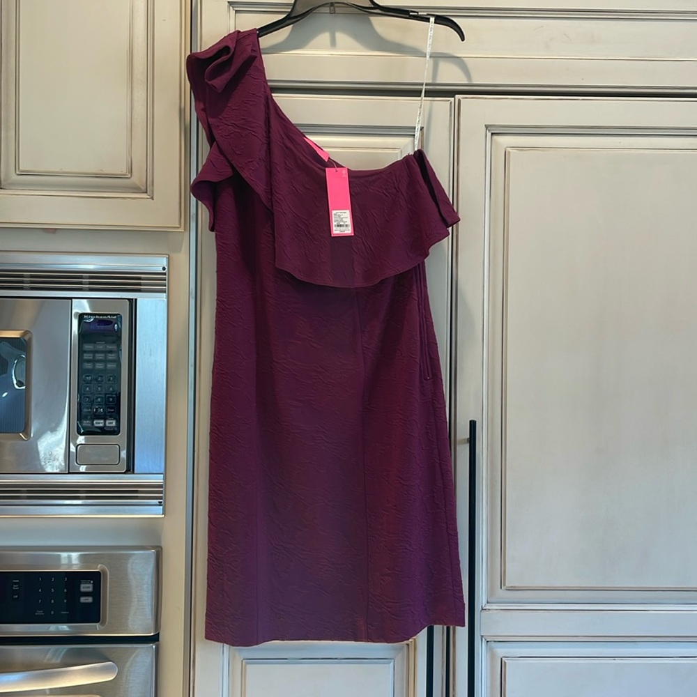 NWT Lilly Pulitzer one shoulder dress size 12 purple